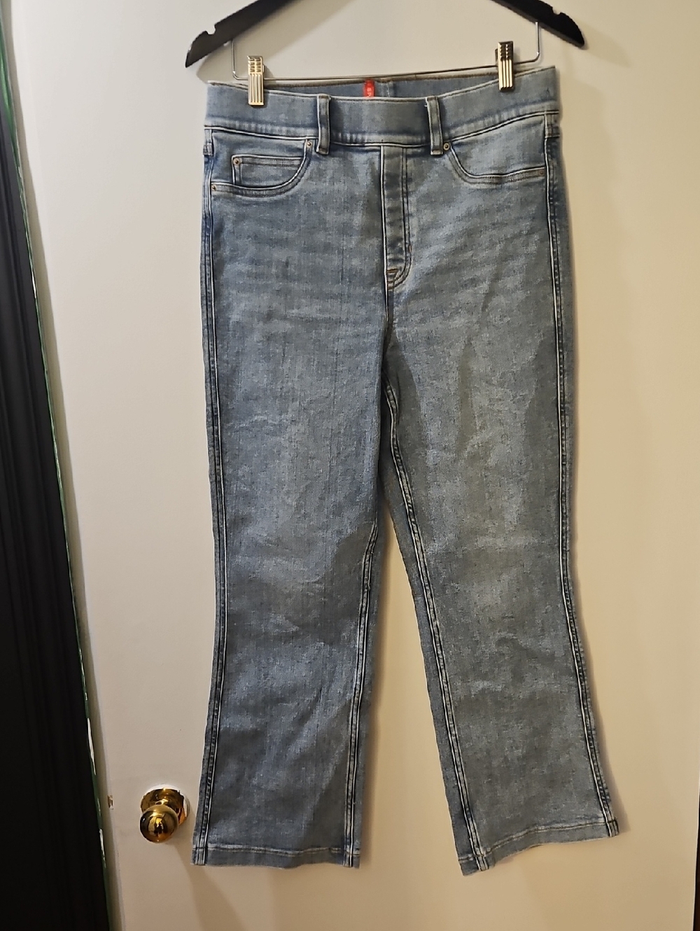SPANX Light Blue Kick Flare Jeans Size Large
